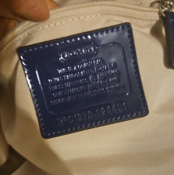 Coach Ikat Scribble Multicolor Signatur Backpack W/Matching Scarf Rare Navy Trim - Picture 12 of 16